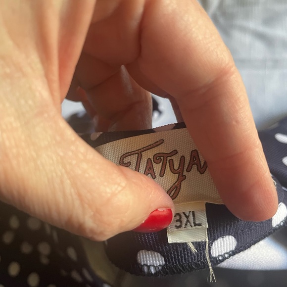 Tatyana/Blue and white polkadot skirt/ 3xl - Picture 3 of 7